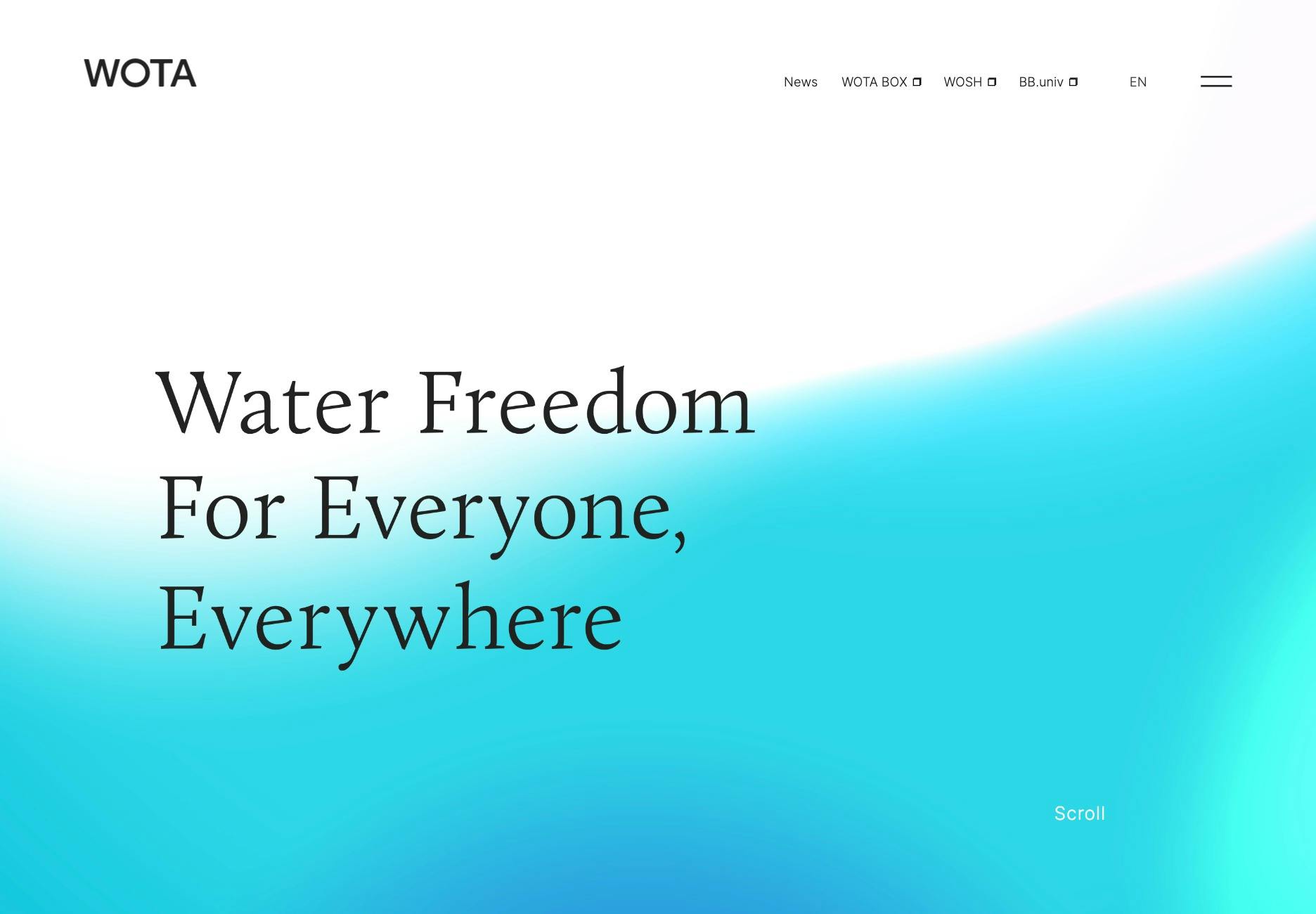 Cover Image for WOTA株式会社 | Water freedom for Everyone,Everywhere